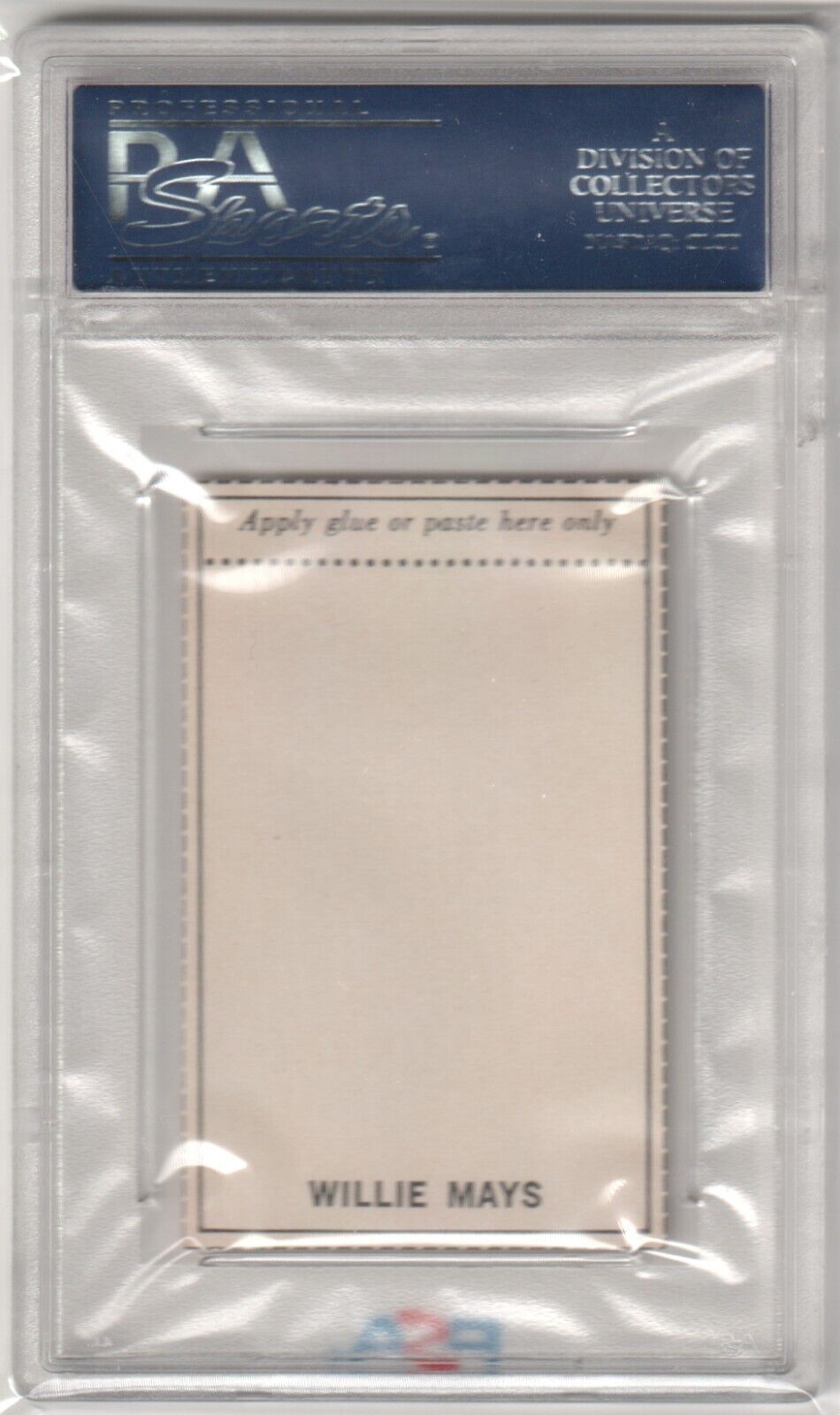 PSA-graded off-white Willie Mays trading card for columbia hobby collectors