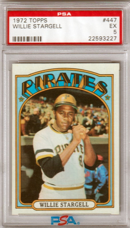 PSA-graded 1972 Topps Willie Stargell baseball card for single cards at Columbia Hobby