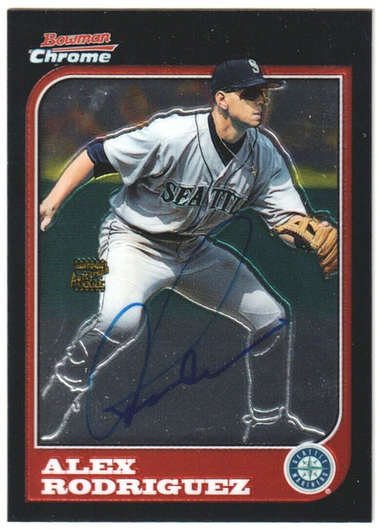 ALEX RODRIGUEZ 2006 Bowman Chrome Autograph Auto #/99 - MARINERS