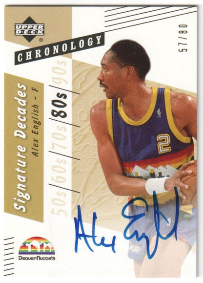 ALEX ENGLISH 2006-07 Upper Deck Chronology Autograph Auto SP #/80 - NUGGETS