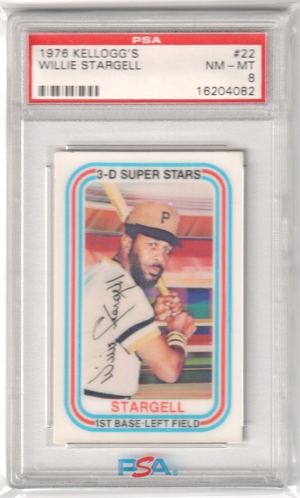 PSA-graded 1975 Kellogg’s 3-D Super Stars Willie Stargell single card for sale