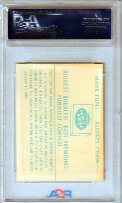 PSA-graded trading card holder with Yankees 1961 Fleer Team Logo Decals for sale