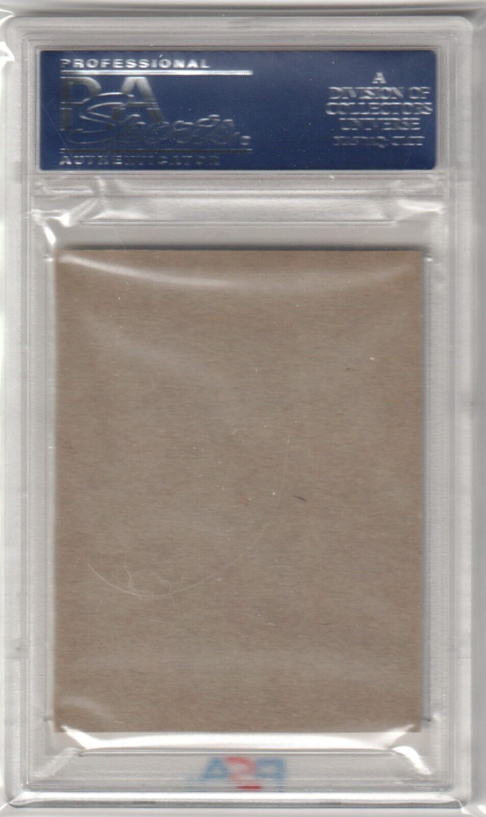 Clear plastic grading slab with blank insert for WILLIE MAYS 1963 single cards at Columbia Hobby