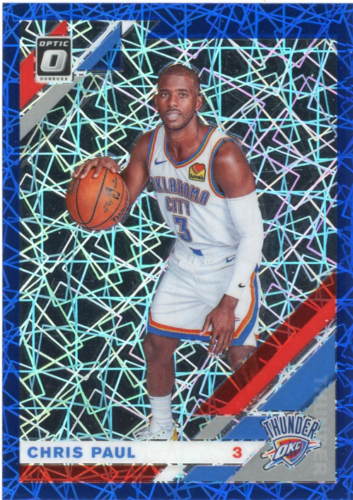 Basketball trading card of Chris Paul in Donruss Optic Blue Velocity design