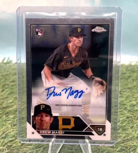 Signed Pittsburgh Pirates Drew Maggi Rookie Autograph in Topps Chrome Update case