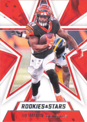 Joe Mixon Cincinnati Bengals football trading card in black uniform carrying ball