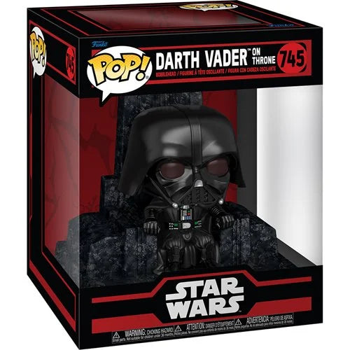 Funko Pop figure of Darth Vader sitting on his throne from Star Wars Dark side collection