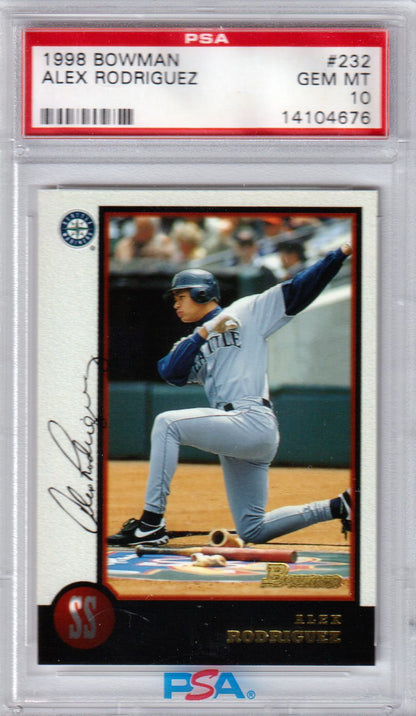 ALEX RODRIGUEZ 1998 Bowman #232 PSA 10 GEM MINT - MARINERS