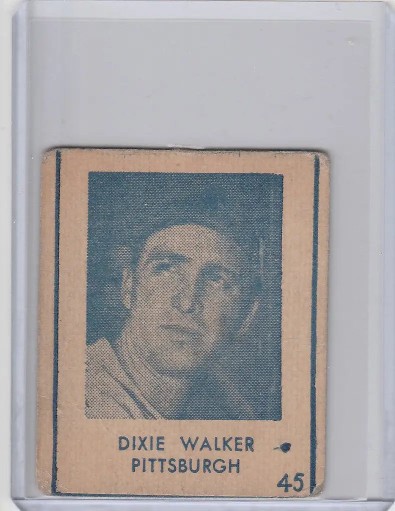 Vintage baseball card of Dixie Walker, Pittsburgh Pirates, R346 Blue Tint collectible