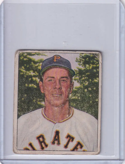 Vintage Bowman Baseball card of Stan Rojek from the Pittsburgh Pirates team