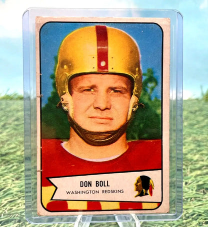 Vintage Bowman Football Card featuring Don Boll of the Washington Redskins, ex mint condition