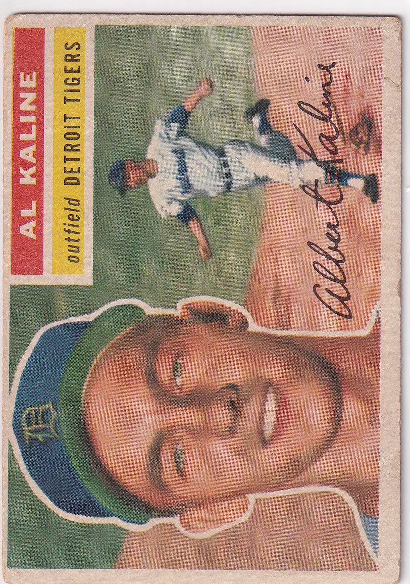 Vintage 1956 Topps trading card of Al Kaline - Detroit Tigers player