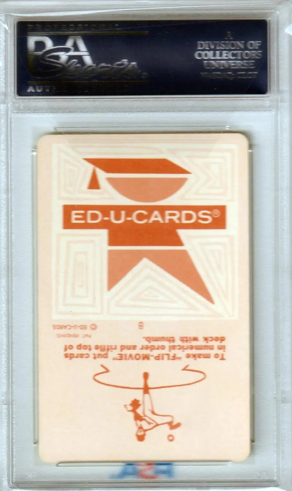 PSA 10 GEM MINT 1957 Ed-U-Cards deck with orange graduation cap logo from Columbia Hobby