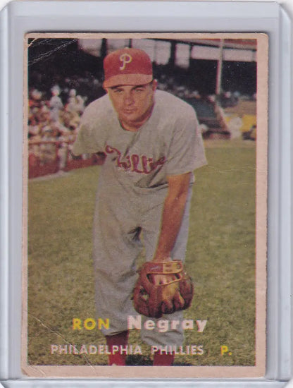 Vintage Topps Baseball card featuring Ron Negray of the Philadelphia Phillies in uniform