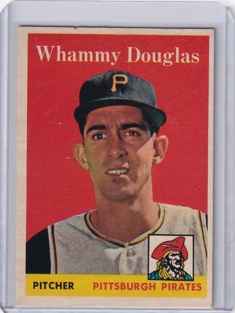 Vintage Whammy Douglas trading card from the 1958 Topps Pittsburgh Pirates RC series