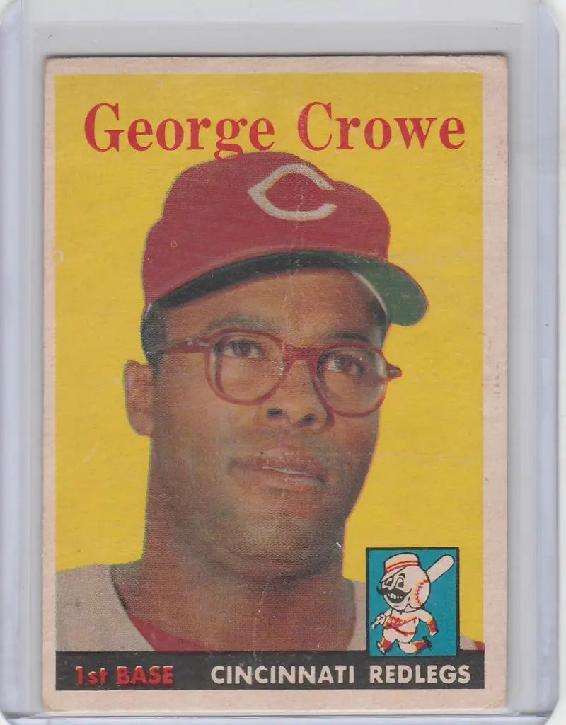 Baseball card of George Crowe from Topps Baseball featuring Cincinnati Reds player