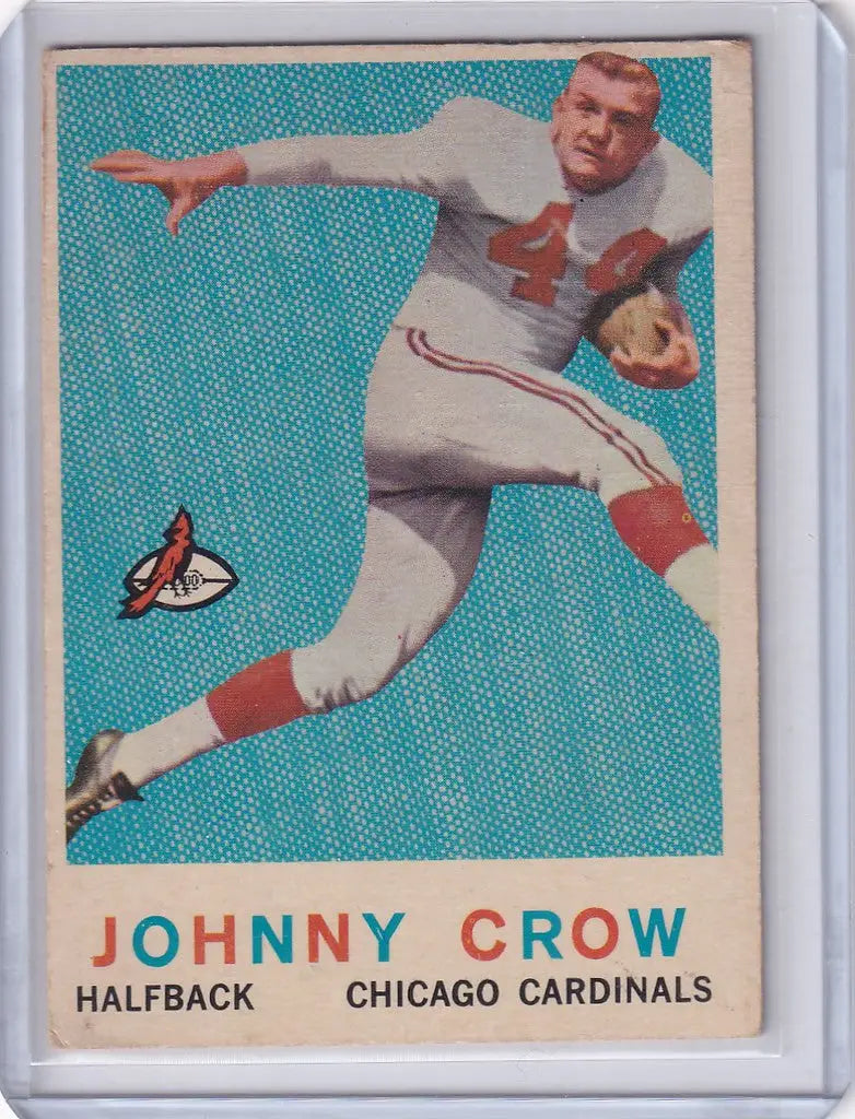 Vintage Topps Football card of John David Crow, Chicago Cardinals halfback in action