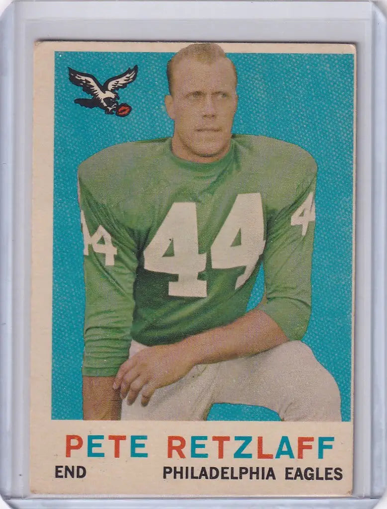 Vintage Topps Football card of Pete Retzlaff, Philadelphia Eagles jersey number 44