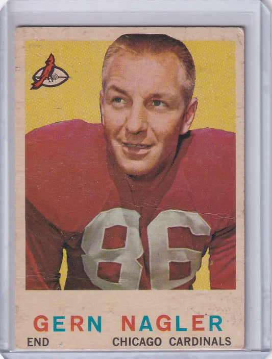 Vintage Topps Football card of Gern Nagler, Chicago Cardinals, jersey number 86