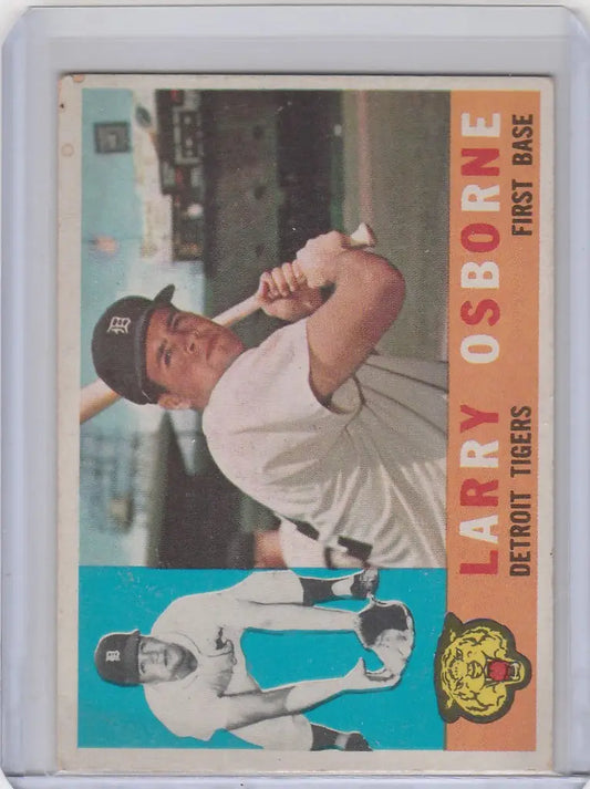 Baseball card of Larry Osborne Detroit Tigers 1960 Topps #201 in EX condition