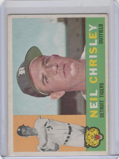 Baseball card of Neil Chrisley from the 1960 Topps set featuring the Detroit Tigers