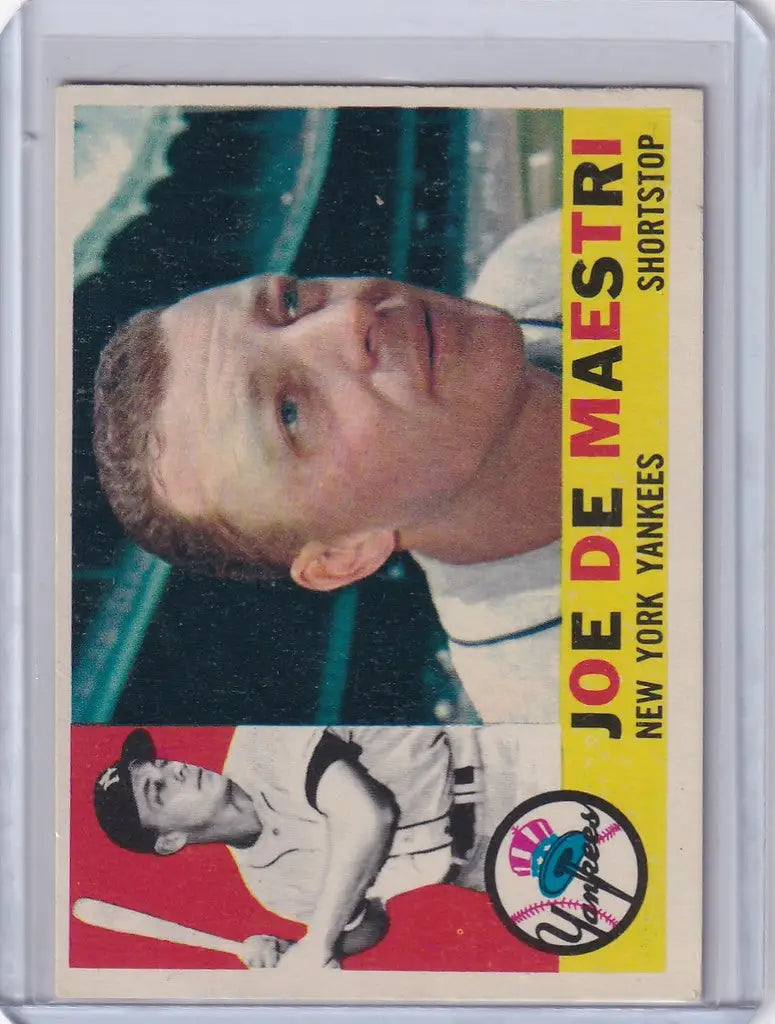 Baseball card of Joe DeMaestri from the New York Yankees trading cards collection