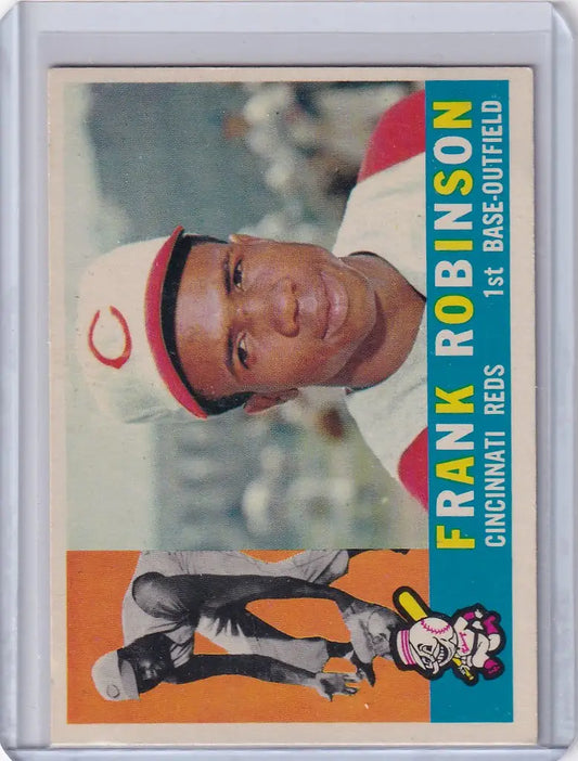 Vintage baseball card of Frank Robinson from the Cincinnati Reds trading cards collection