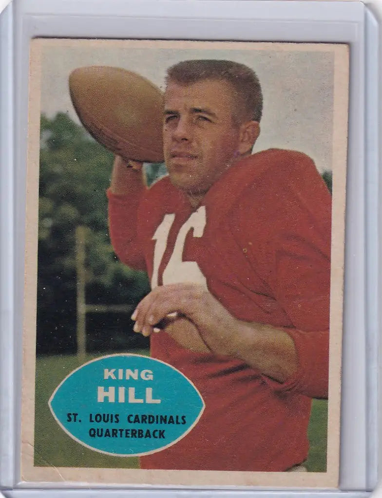 Vintage Topps Football card of King Hill, quarterback for the St. Louis Cardinals