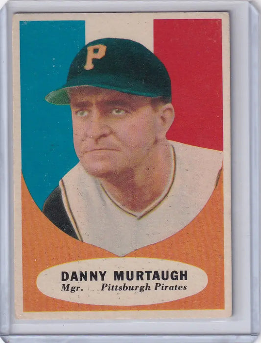 Baseball card of Danny Murtaugh - Pittsburgh Pirates manager in team cap