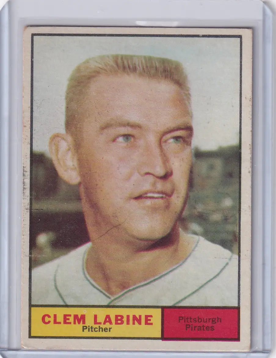 Vintage 1961 Topps #22 Clem Labine - Pittsburgh Pirates baseball card collectible