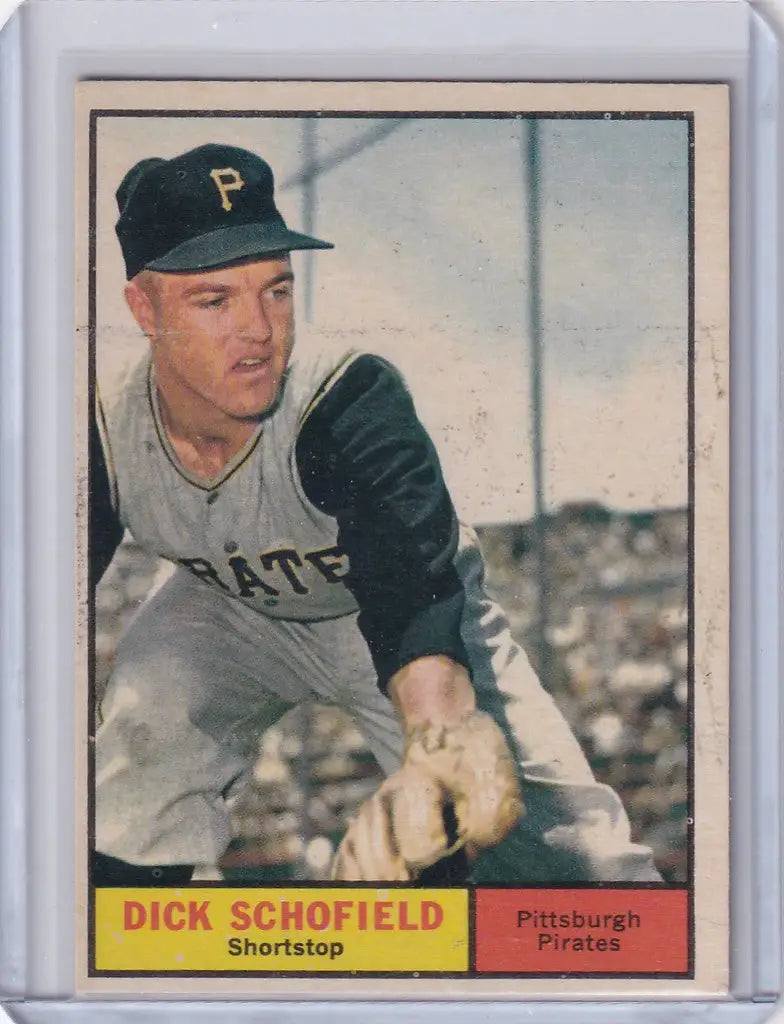 Vintage baseball card of Dick Schofield - Pittsburgh Pirates shortstop in uniform