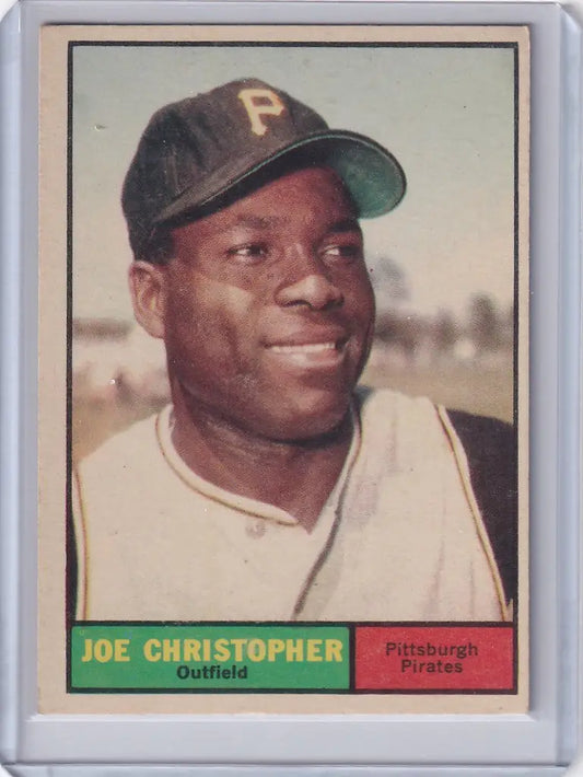 1961 Topps #82 Joe Christopher Pittsburgh Pirates RC baseball card collectible