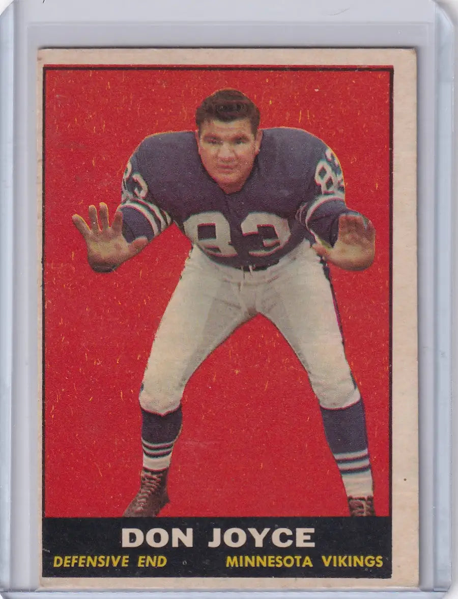 Vintage Topps Football trading card of Don Joyce, Minnesota Vikings defensive end #82