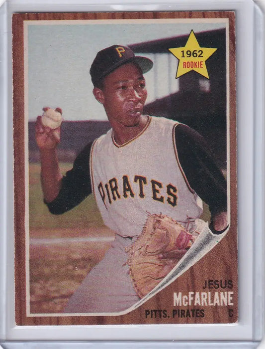 1962 Topps #229 Jesus McFarlane Pittsburgh Pirates rookie card collectible image