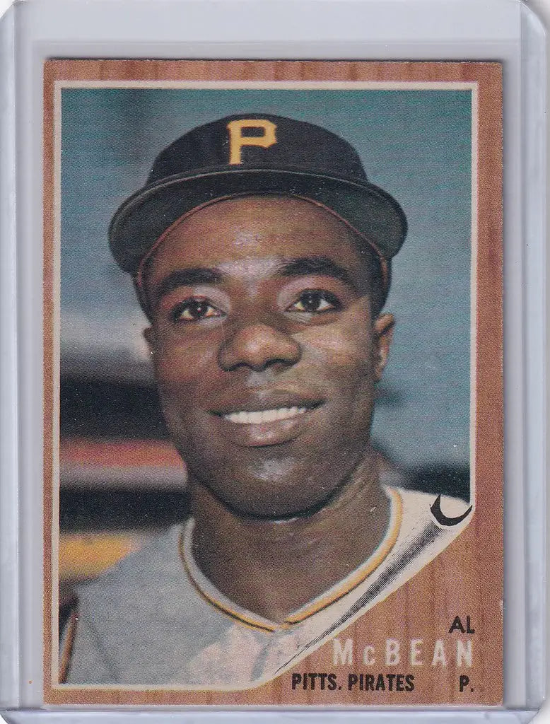 Pittsburgh Pirates trading card of smiling player Al McBean in cap and uniform