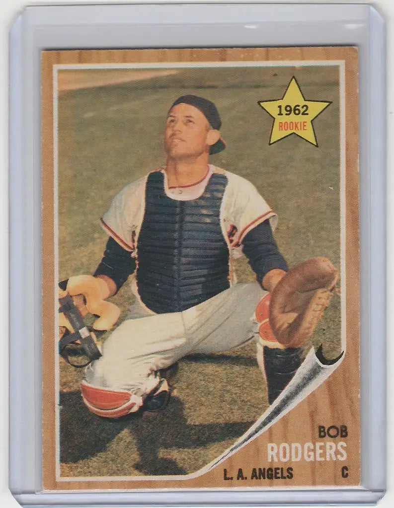 Baseball card of Bob Rodgers Los Angeles Angels from 1962 Topps #431 in EXMT condition