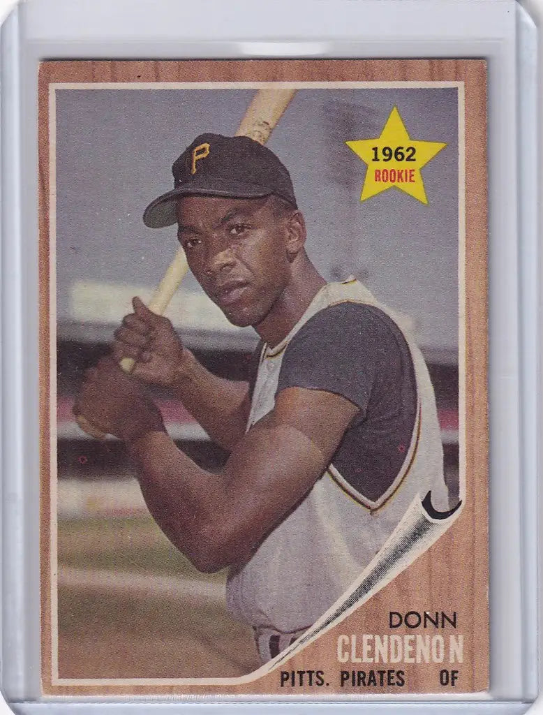 1962 Topps #86 Donn Clendenon Pittsburgh Pirates card in batting stance