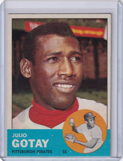 Baseball trading card of Julio Gotay, player for the Pittsburgh Pirates, from 1963