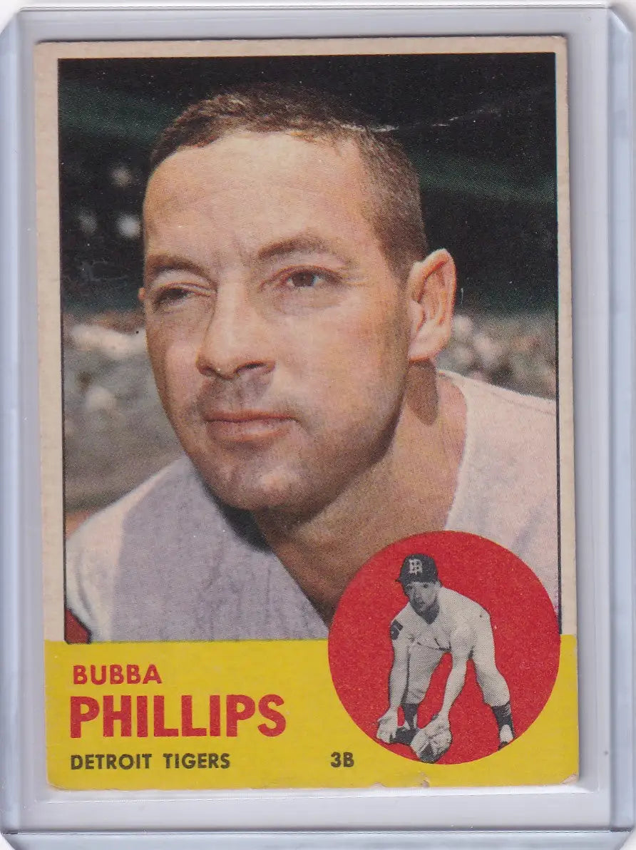 Baseball card of Bubba Phillips from the Detroit Tigers, 1963 Topps 177 edition