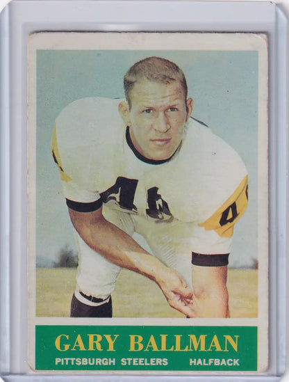 Vintage 1964 Philadelphia Football card of Gary Ballman, Pittsburgh Steelers halfback