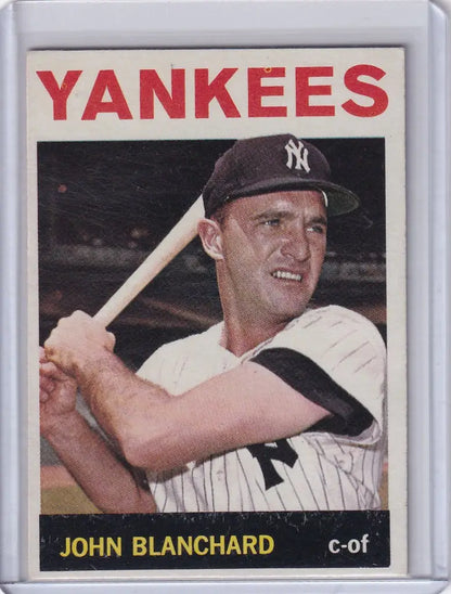 Topps Baseball card of John Blanchard in batting stance for New York Yankees