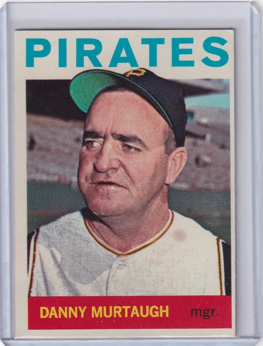 Vintage 1964 Topps Baseball card of Danny Murtaugh, Pittsburgh Pirates manager