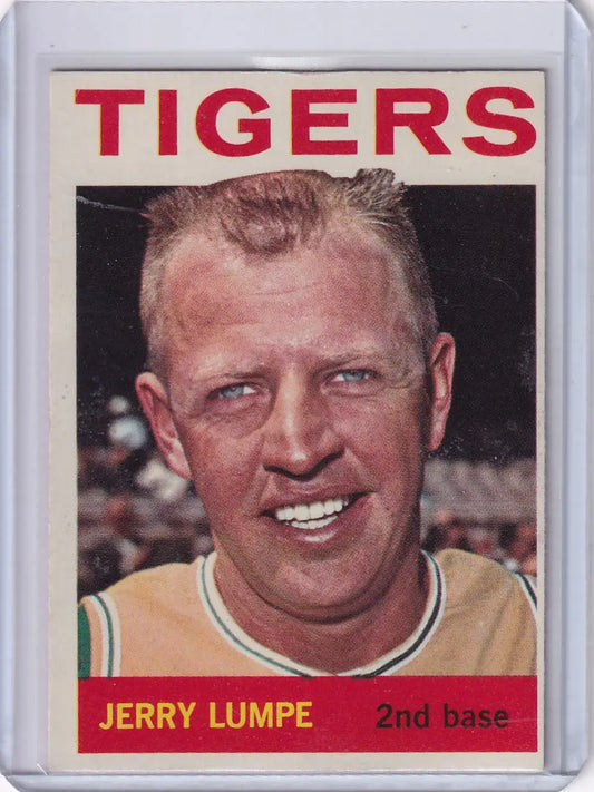 Vintage 1964 Topps Baseball card of Jerry Lumpe, Detroit Tigers second baseman