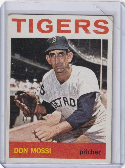 1964 Topps Baseball Card #335 Don Mossi in Detroit Tigers home uniform