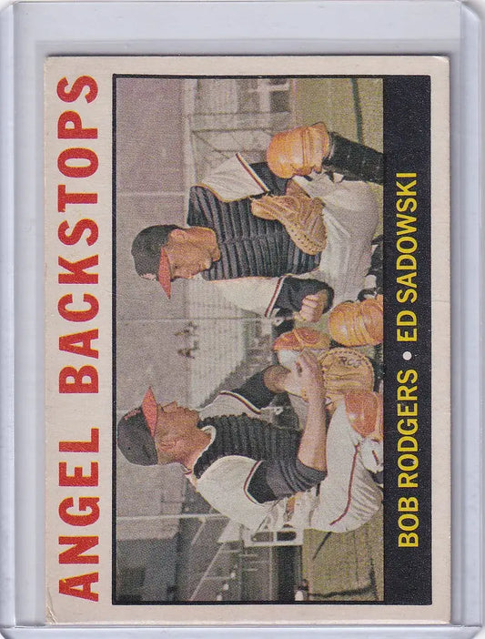 1964 Topps Baseball card featuring Sadowski and Los Angeles Angels players