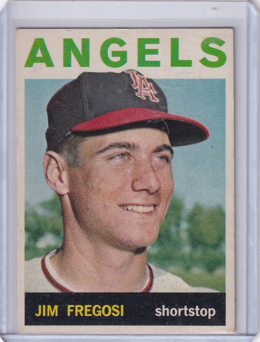 1967 Topps Baseball card of Jim Fregosi, California Angels shortstop in team cap