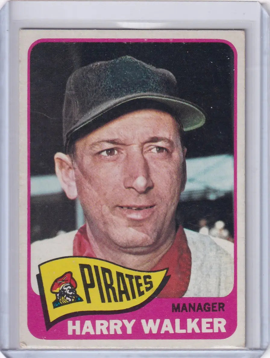 1965 Topps Baseball card of Harry Walker, manager of the Pittsburgh Pirates