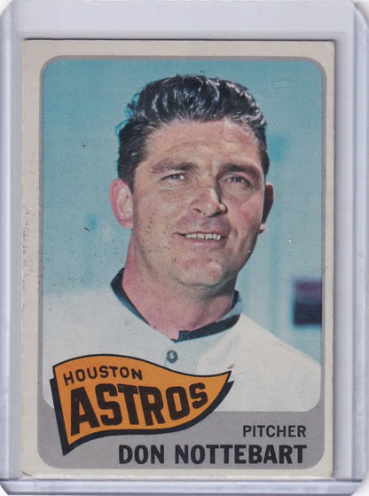 1965 Topps Baseball card of Don Nottebart, Houston Astros pitcher