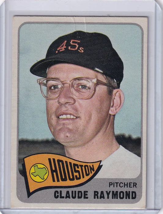 1965 Topps Baseball card of Claude Raymond from the Houston Astros team