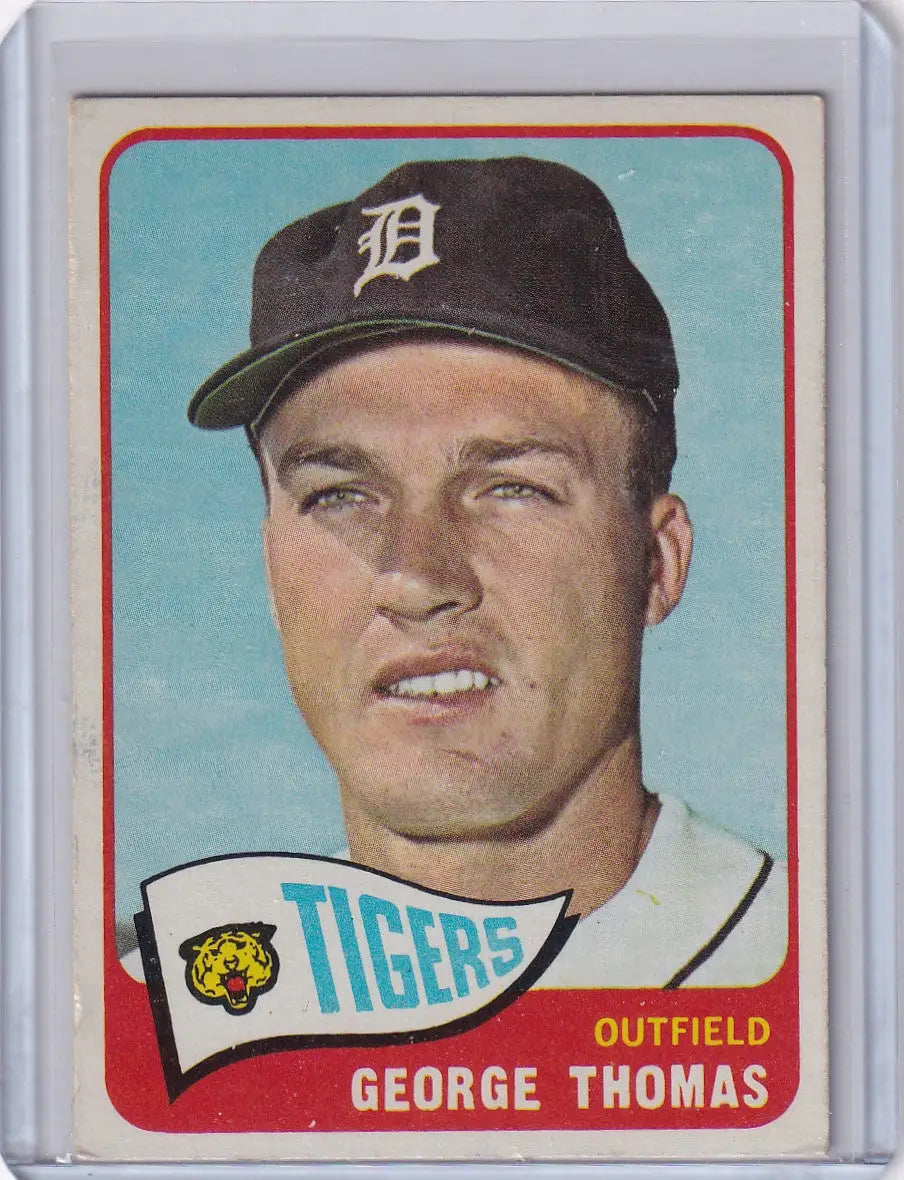 1965 Topps Baseball card of George Thomas, Detroit Tigers outfielder